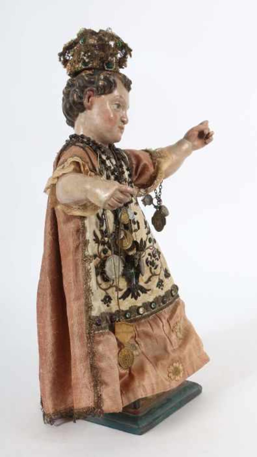 Holzschnitzer des 18. Jh.Süddeutschland, "Jesuskind mit Gewand und Behang", Holz geschnitzt, - Bild 3 aus 7