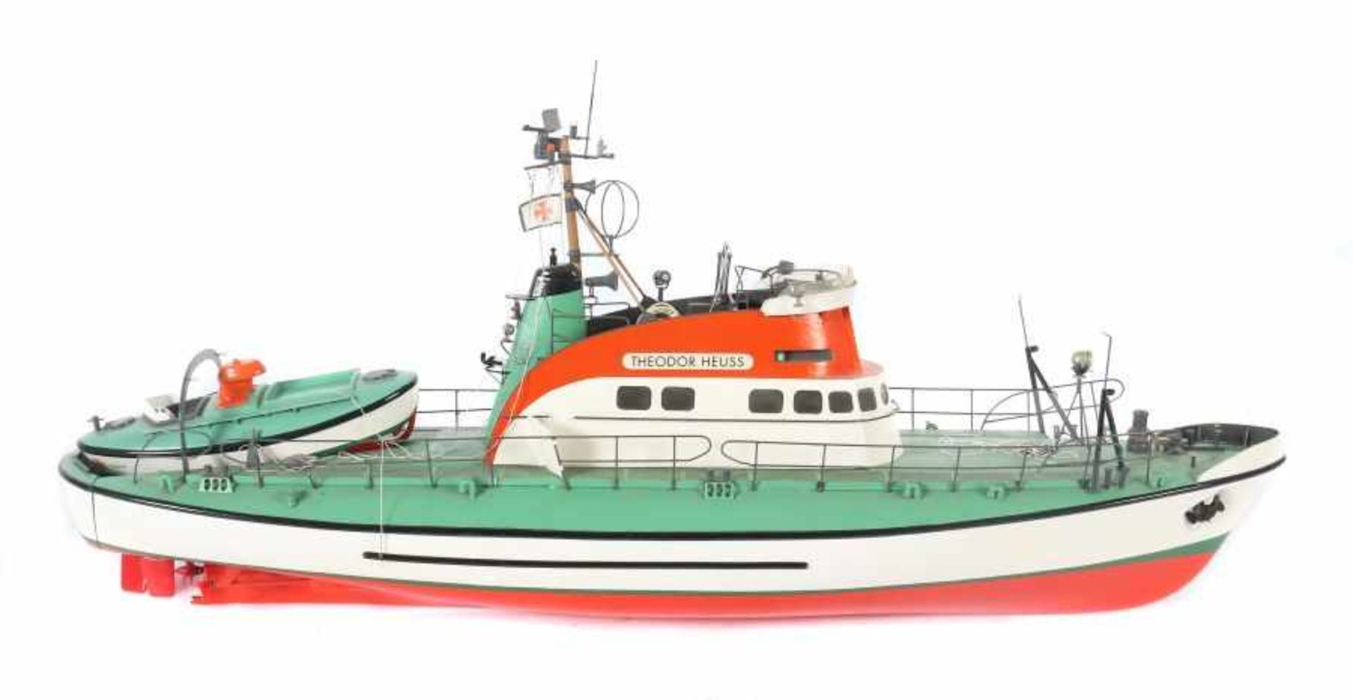ModellschiffGraupner, Fertigmodell (almost ready to run), ca. 1990er Jahre, Seenot-Rettungskreuzer"