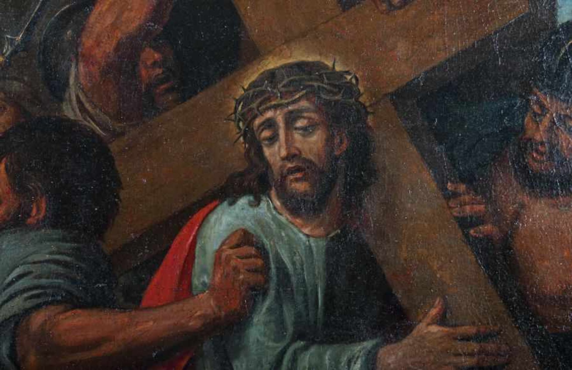 Maler des 17. Jh."Jesus nimmt das Kreuz auf seine Schultern", zentrale Darstellung Jesu von - Bild 3 aus 5