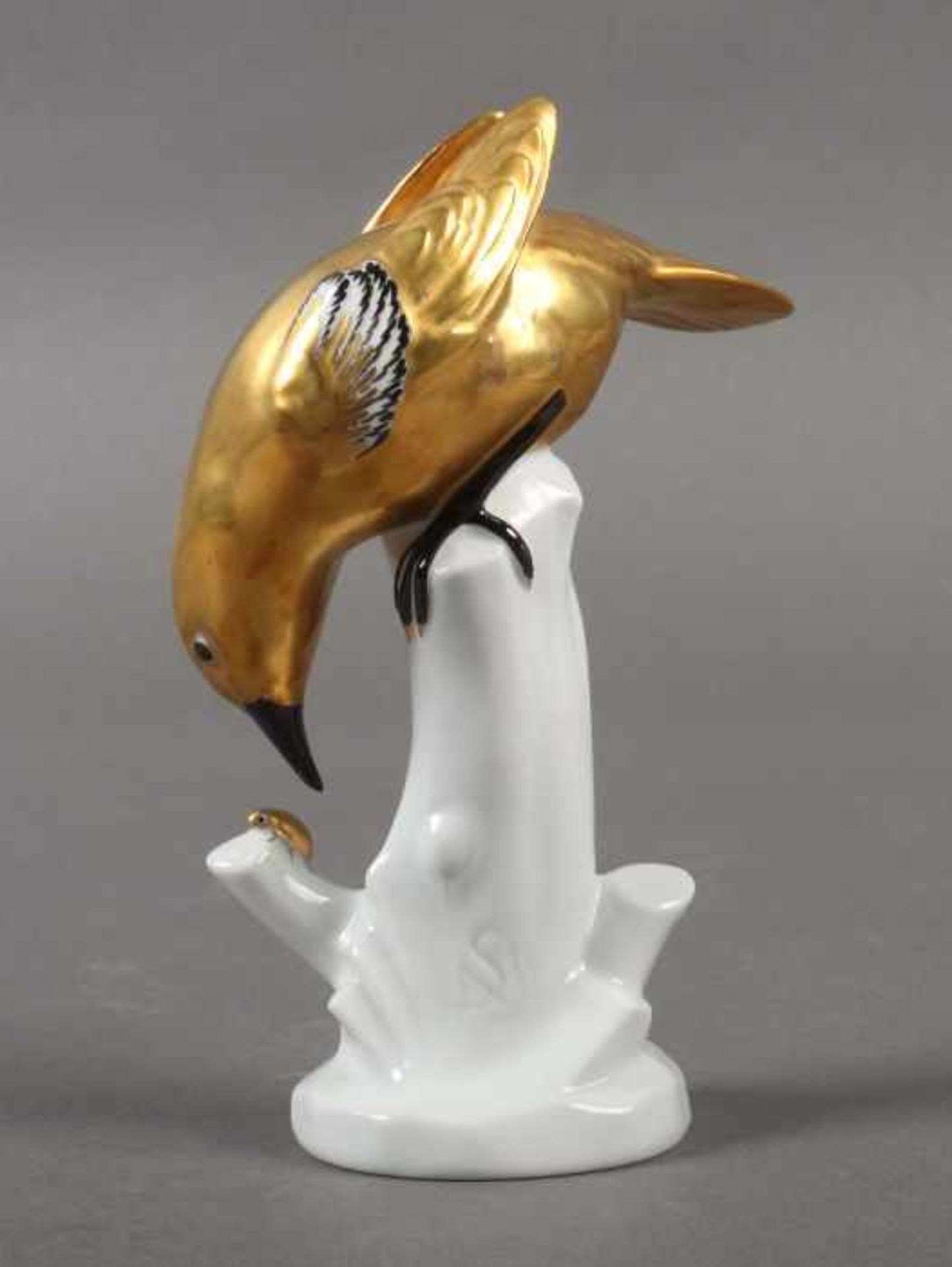 Storch, Arthur (Josef Ernst)1870 - 1947. Tierfigurine "Vogel, ein Insekt betrachtend", Aelteste - Bild 2 aus 3