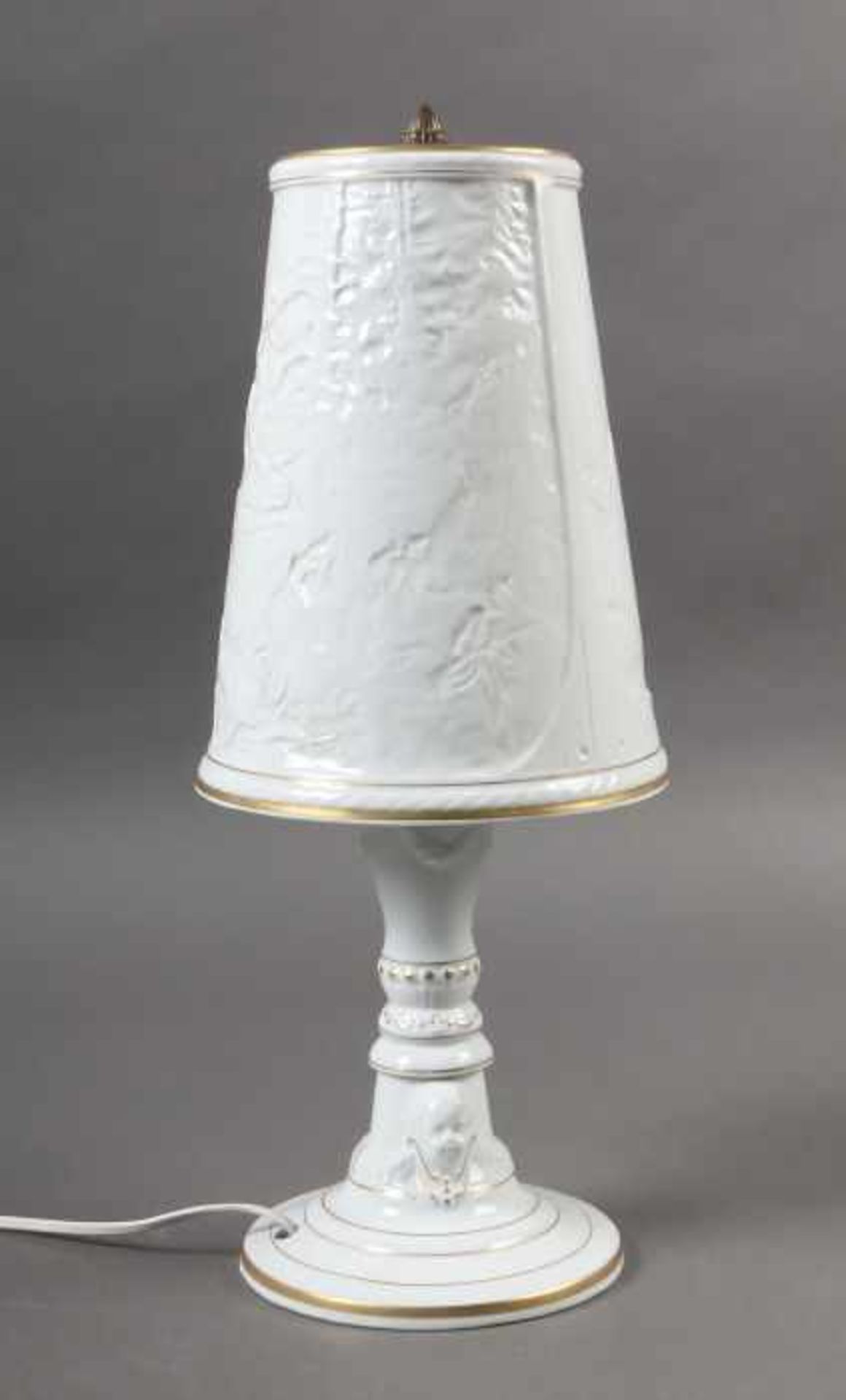 Lithophanie-LampeVEB Porzellanmanufaktur Plaue, vormals Von Schierholz, 1992, Porzellan, glasiert, - Bild 2 aus 3
