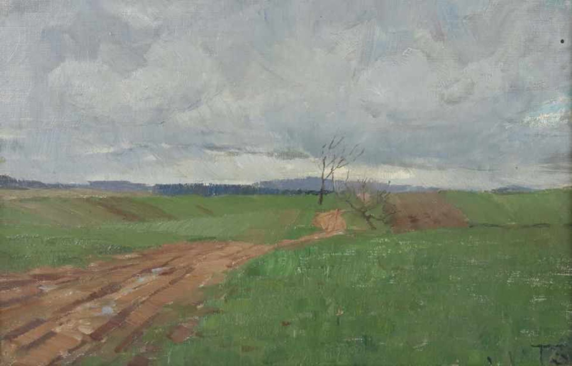 Schnitzer, TheodorStuttgart 1866 - 1939 ebenda, deutscher Maler. 2 Landschaften: "Herbstliches - Bild 3 aus 4