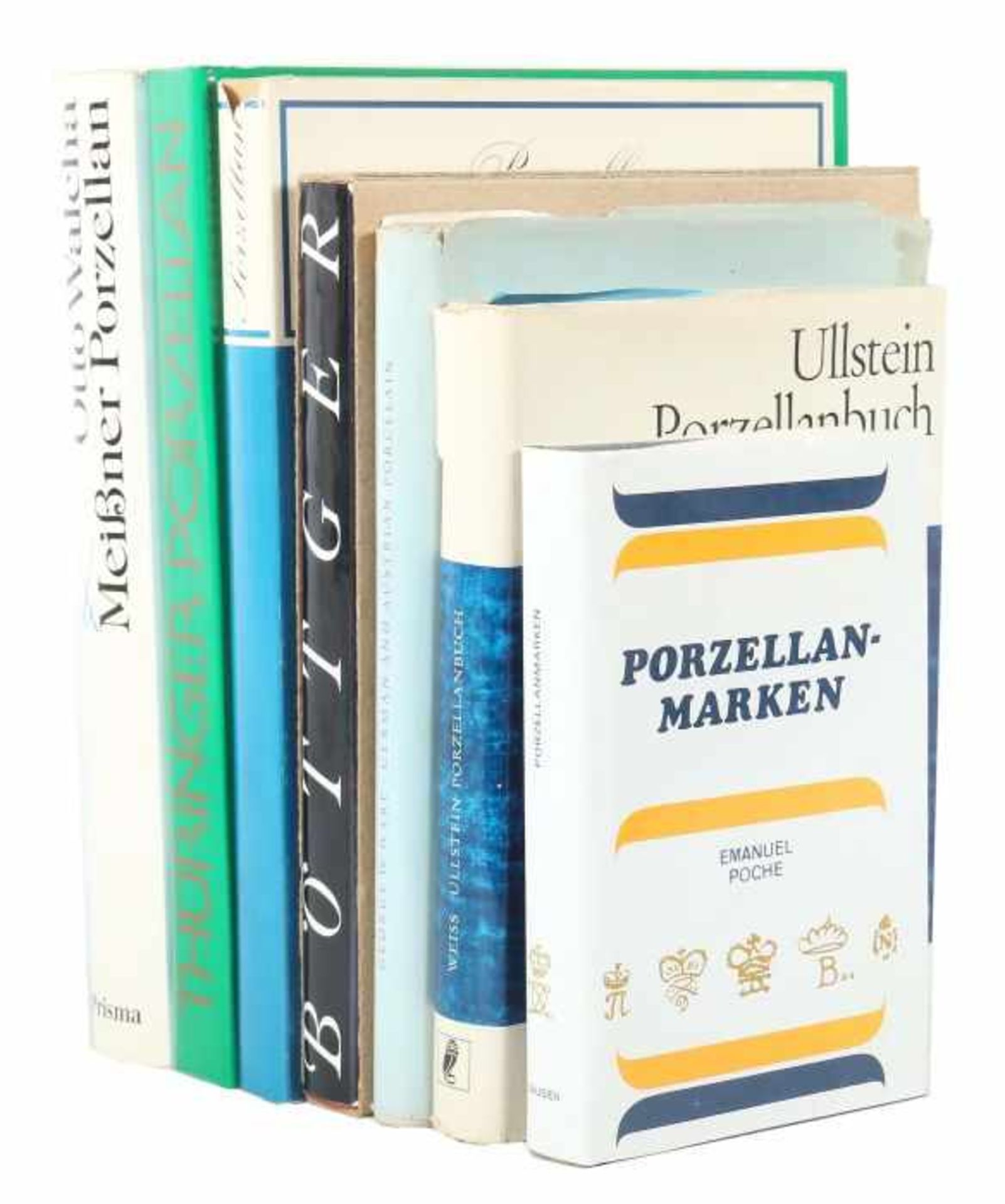 7 Bücher | Porzellanbest. aus: Scherf, Thüringer Porzellan, Ebeling, 1980; Ducret, Porzellan des