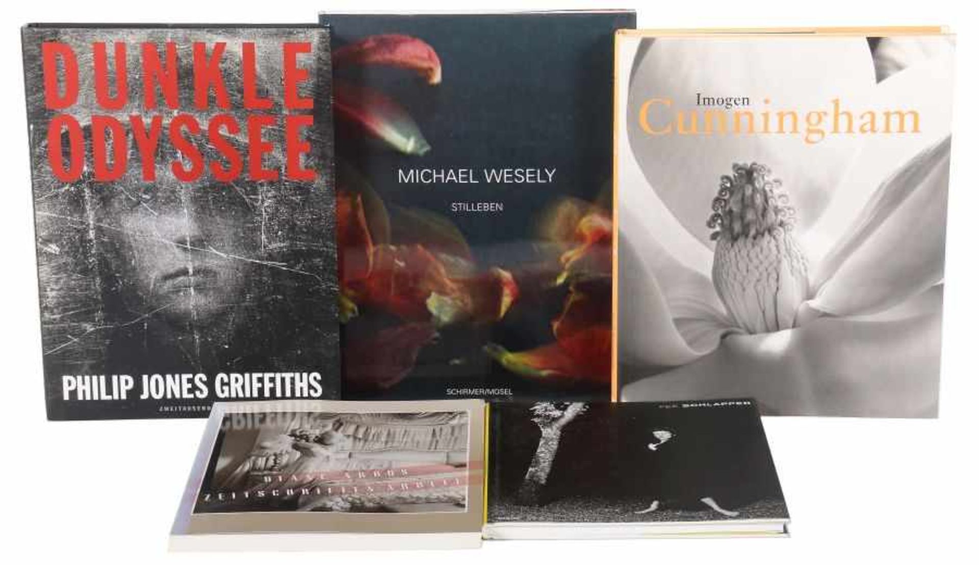 5 Bücher | Fotografiebest. aus: Heiting, Imogen Cunningham, Taschen, 2001; Griffiths, Dunkle