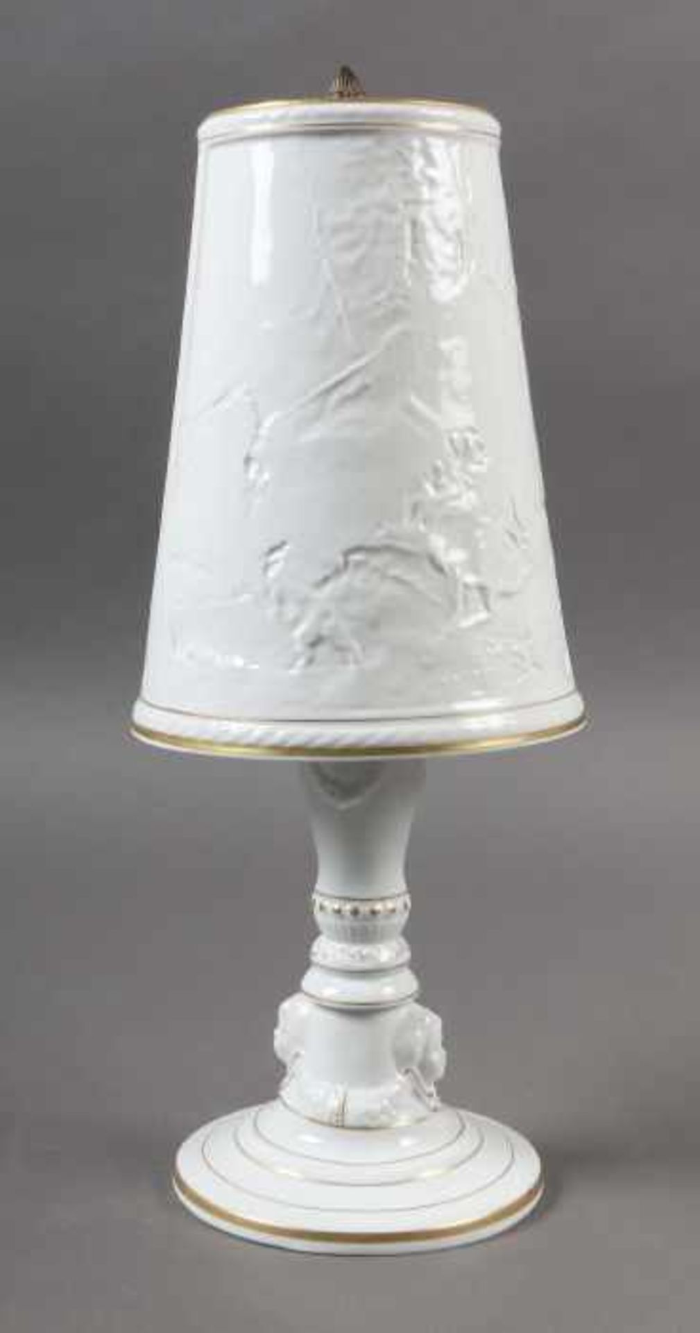 Lithophanie-LampeVEB Porzellanmanufaktur Plaue, vormals Von Schierholz, 1992, Porzellan, glasiert,