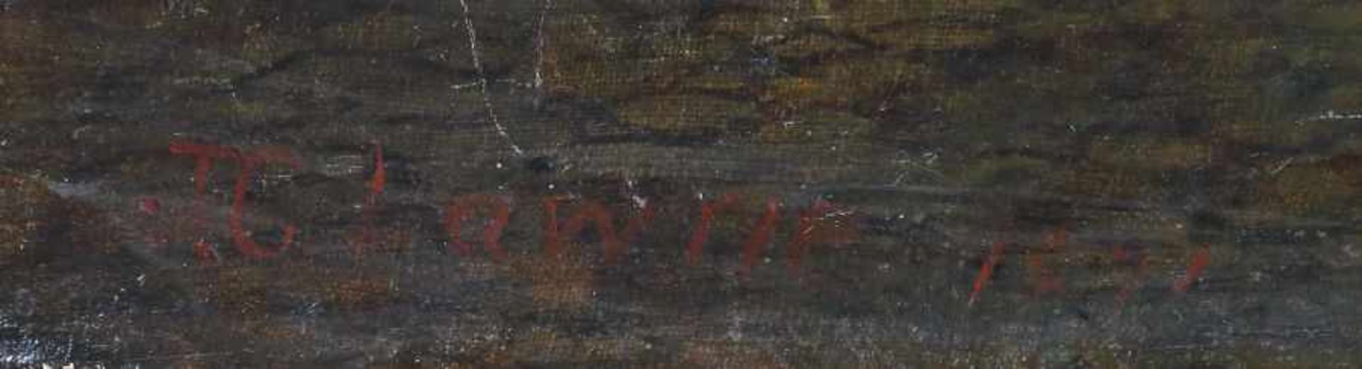 Lawrie, J. C.Maler des 19. Jh. "Galloway Rinder an der Tränke", Blick auf schottische Landschaft - Bild 3 aus 4