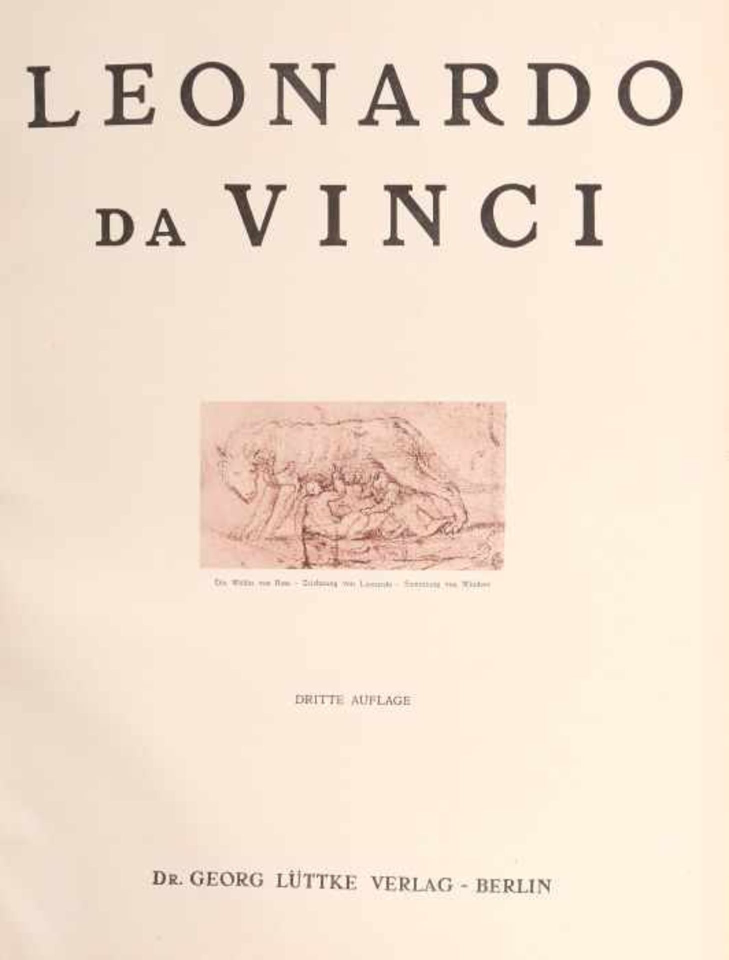 Eberlein, Kurt Karl (Leitung Übersetzung)Leonardo da Vinci, Berlin, Lüttke, um 1939, 3. Auflage, mit - Bild 2 aus 2