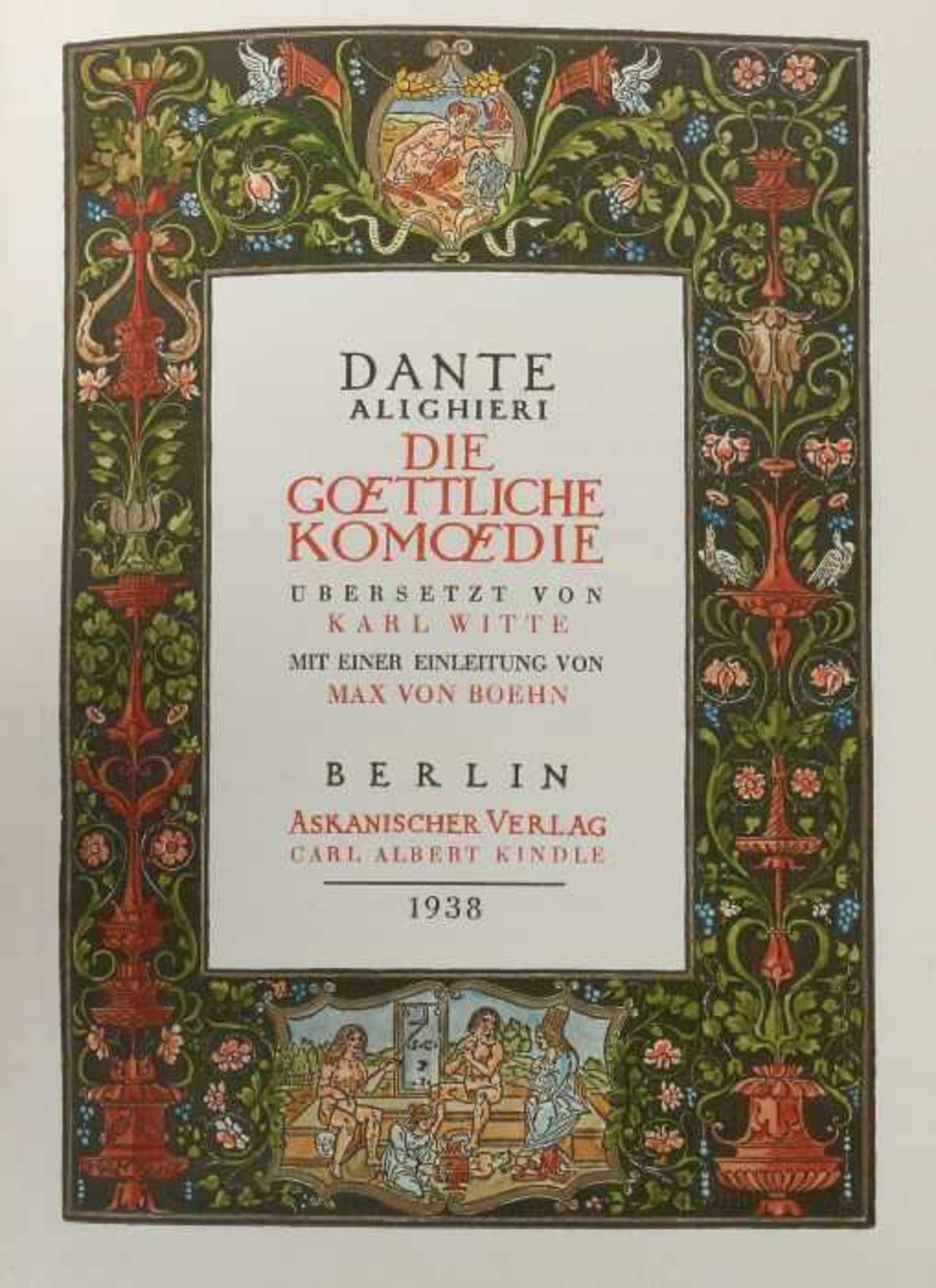 Dante AlighieriDie göttliche Komödie, Berlin, Askanischer Verlag, 1938, mit zahlr. Abb. und - Bild 2 aus 2