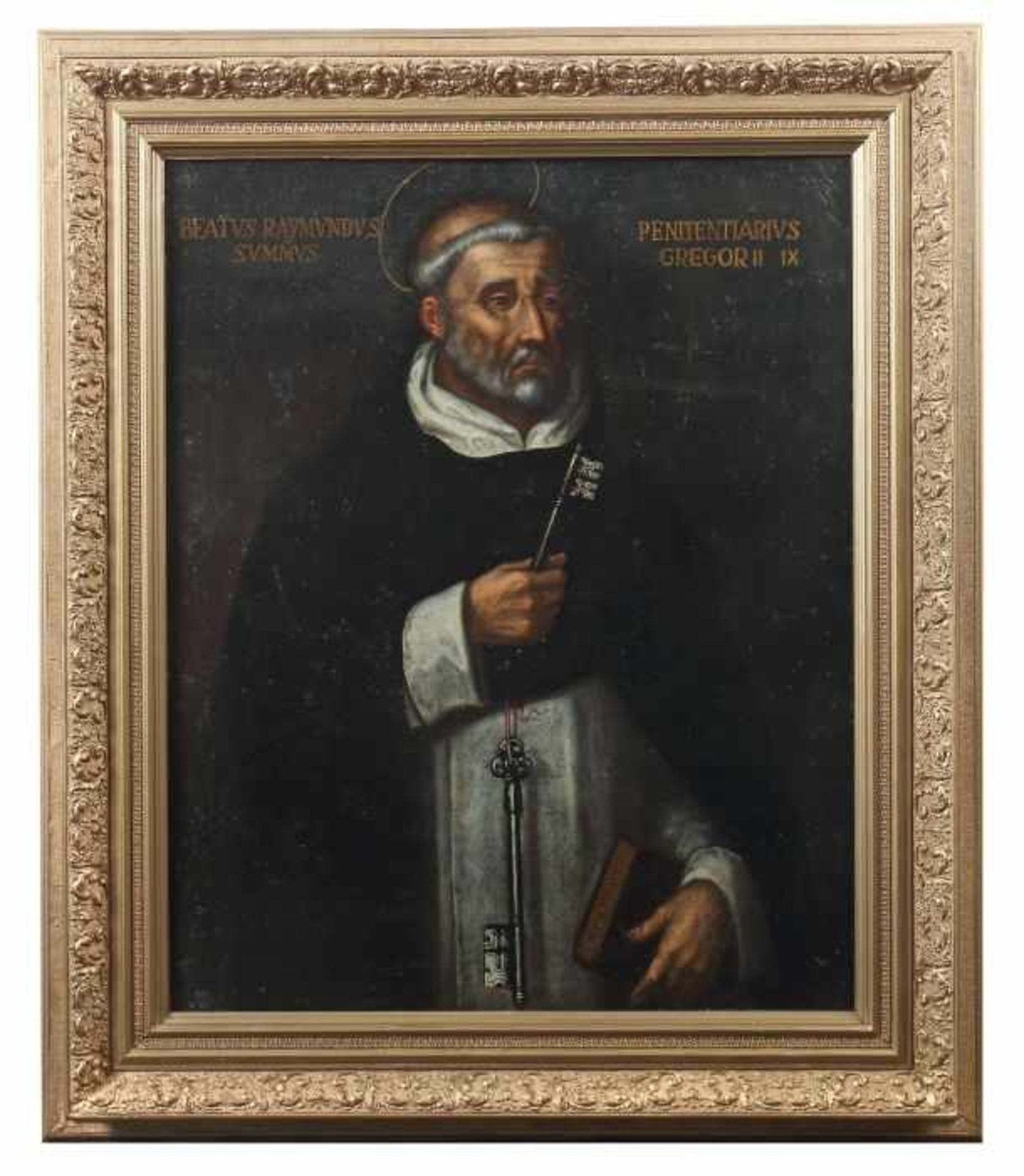 Portraitist des 19. Jh."Raimund von Penyafort" (1175-1275), Darstellung des spanischen Heiligen im - Bild 2 aus 4