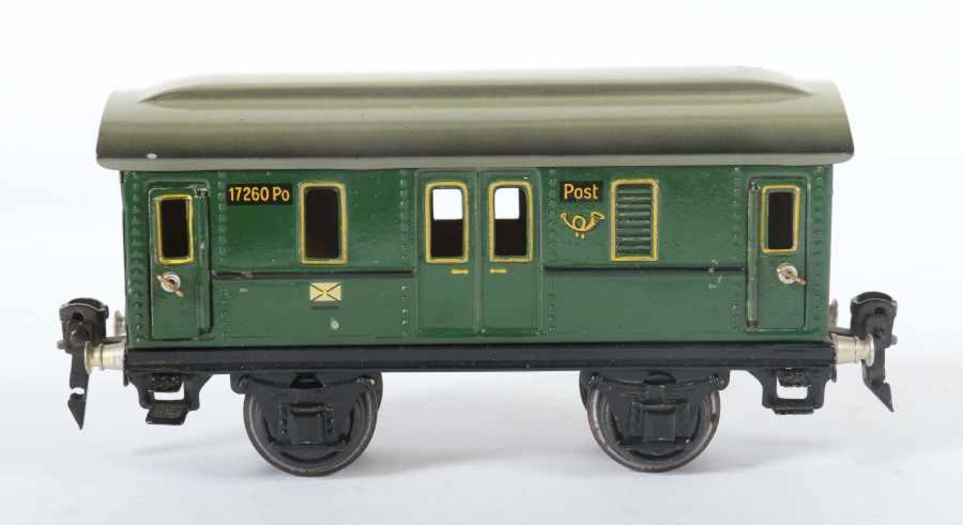 PostwagenMärklin, Spur 0, Postwagen 1726 PO, BZ: 1934-1939, 4 Türen zum Öffnen, Postemblem, - Bild 2 aus 2