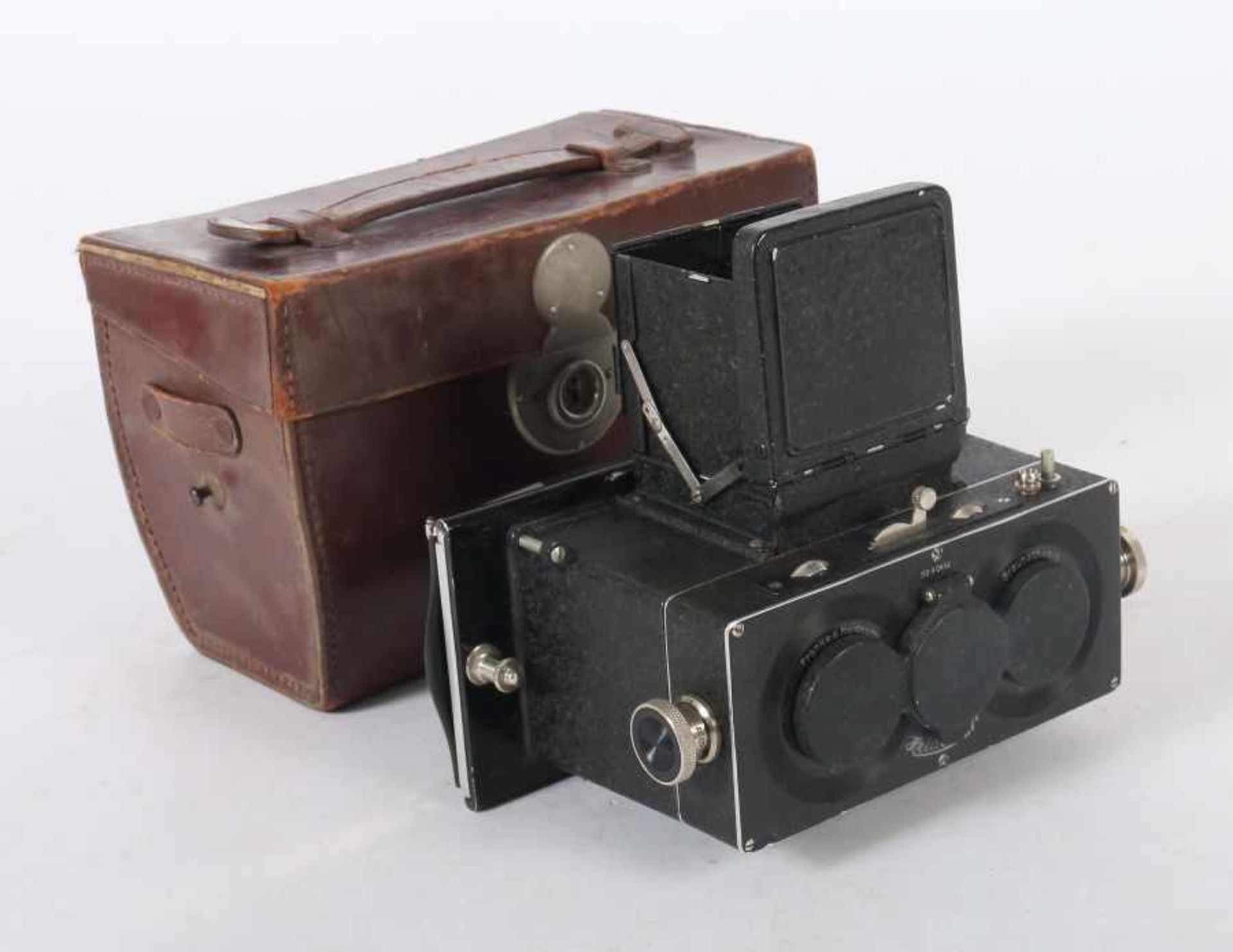 Stereokamera "Heidoscop"Franke & Heidecke, Braunschweig, um 1930/35, Stereokamera für Platten im - Bild 2 aus 2