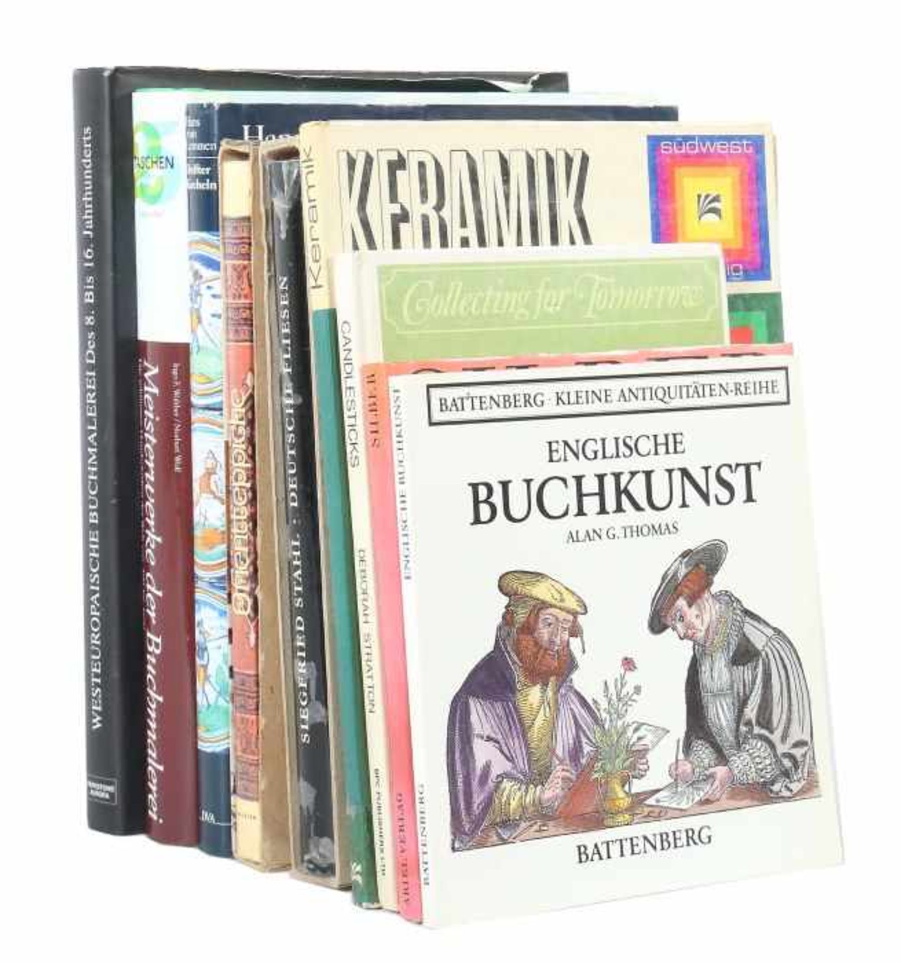 9 Bücher | Antiquitätenbest. aus: van Lemmen, Delfter Kacheln, DVA, 1998; Stahl, Deutsche Fliesen,