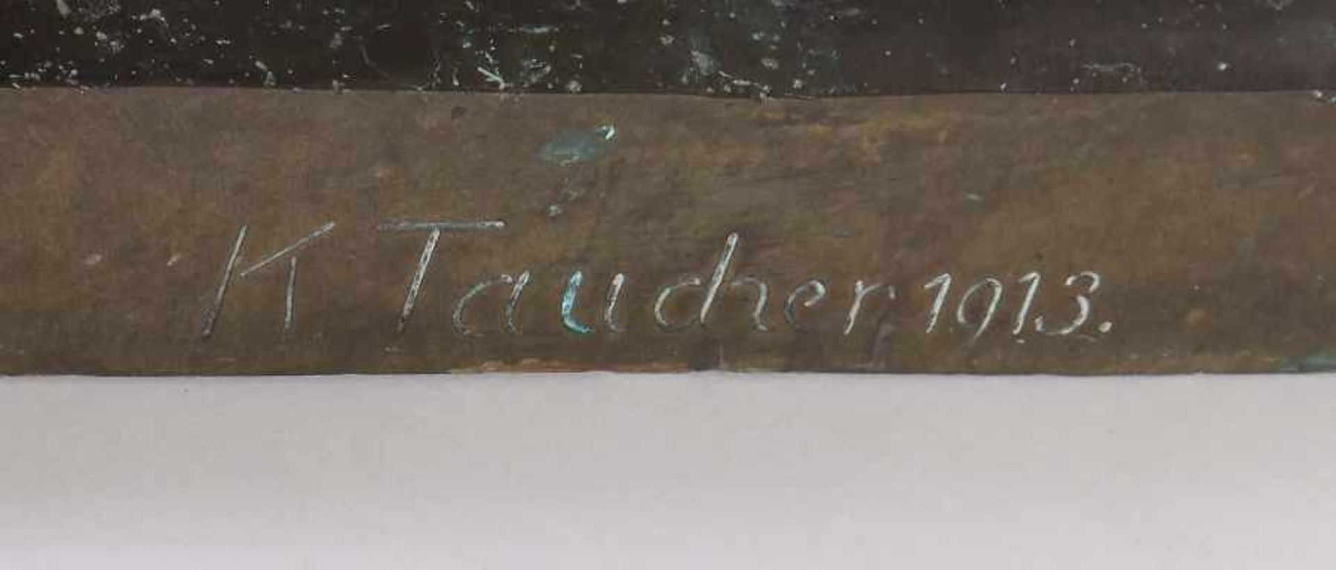 Taucher, KonradNürnberg 1873 - 1950 Karlsruhe, deutscher Bildhauer. "Paar Löwen", Bronze patiniert, - Bild 3 aus 4