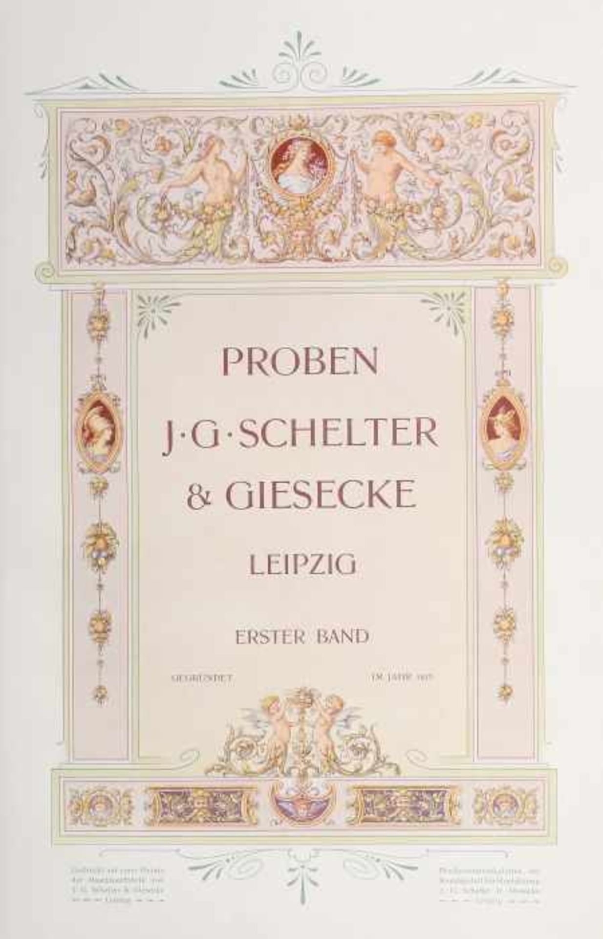 J. G. Schelter & GieseckeProben, erster Band, Leipzig, o. J., sehr umfangreiche typographische - Bild 2 aus 2