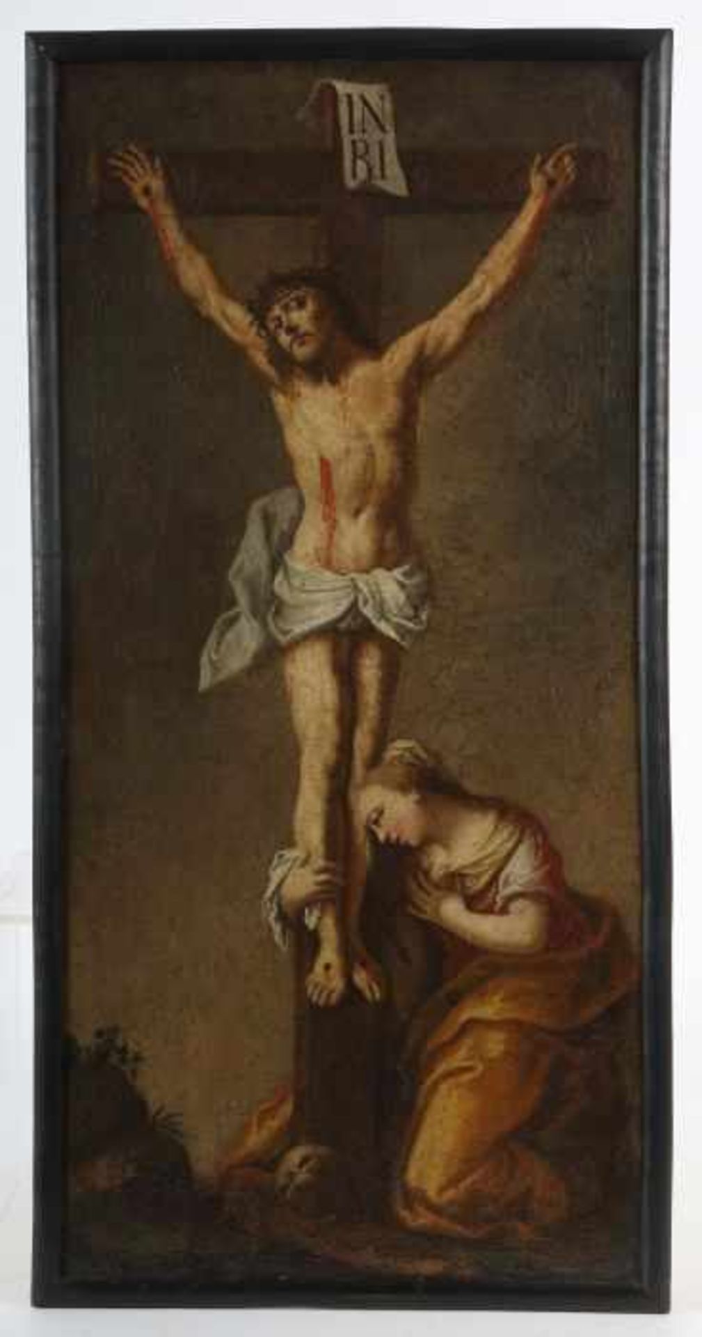 Kirchenmaler des 17./18. Jh."Maria Magdalena unter dem Kreuz", zentrale Darstellung des - Bild 2 aus 5