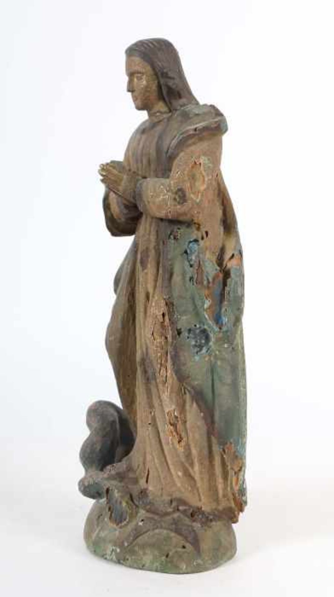 Bildhauer des 18./19. Jh.wohl indoportugiesisch, ''Maria Immaculata'', Holz geschnitzt, polychrom - Bild 2 aus 3