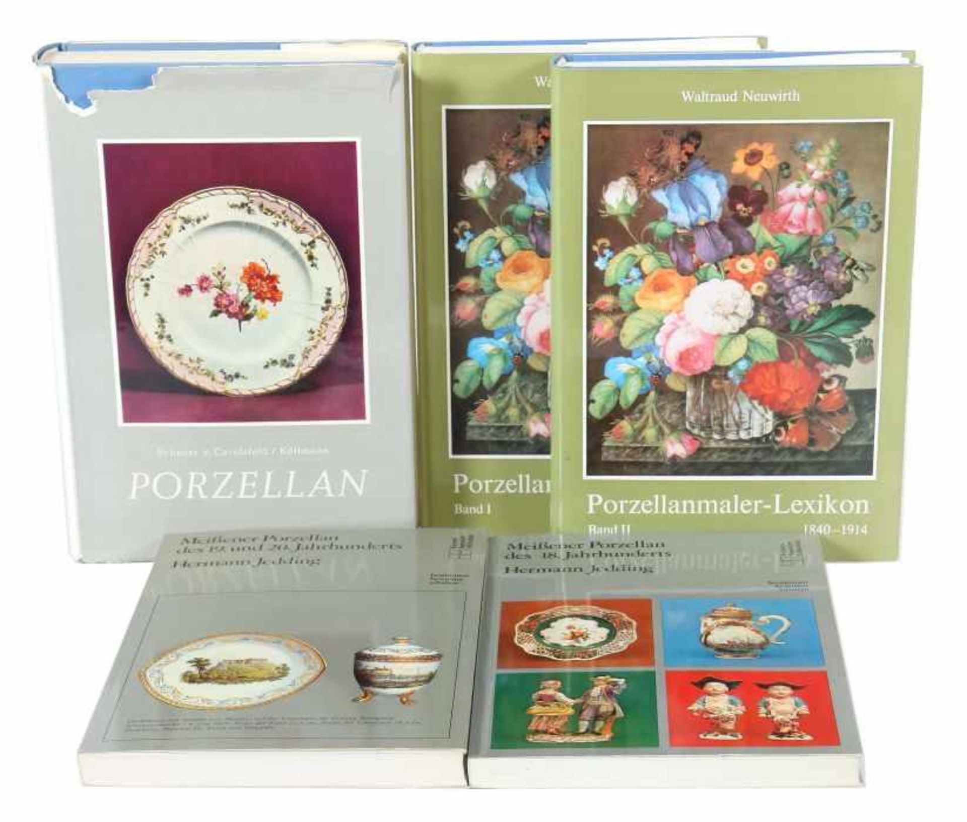 5 Bücher | Porzellanbest. aus: Jedding, Meißener Porzellan des 19. und 20. Jahrhunderts, Keyser,