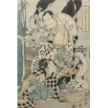 Utagawa KuniyoshiJapan, ca. 1815-20, Farbholzschnitt/Papier, Darstellung einer Theaterszene, "