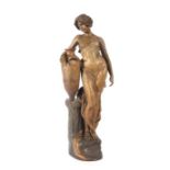 Bertrand, A.Jugendstil-Figurine "Träumerei", E: 1901/02, A: Goldscheider, Wien, 1920er Jahre,