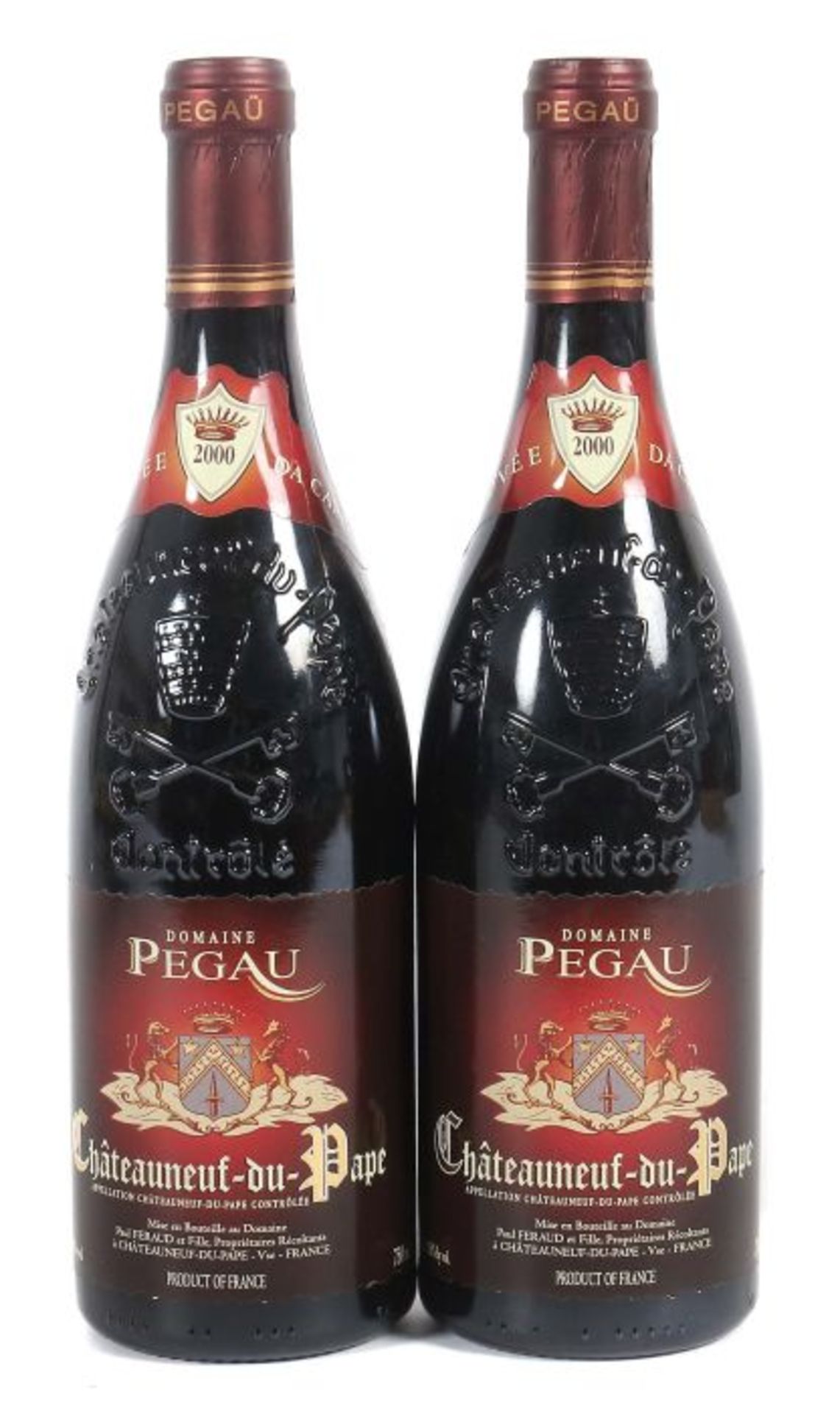 2 Flaschen Châteauneuf du PapeDomaine Pegau, Cuvée da Capo, Paul Féraud et Fille, 2000er JG, 15,5%