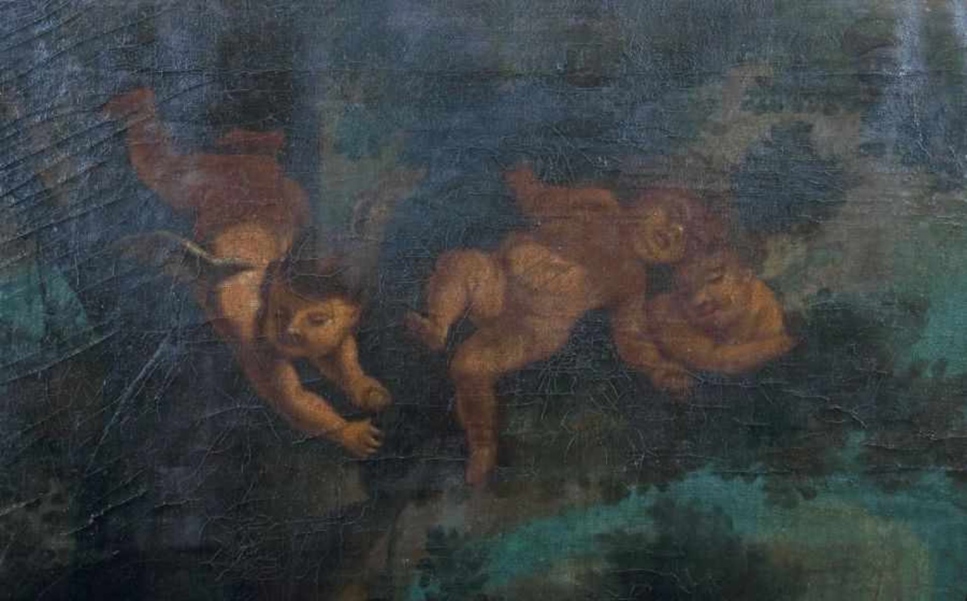 Italienischer Maler des 18./19. Jh."Madonna mit Jesuskind und Johannesknaben", unter einem Baum - Bild 4 aus 5