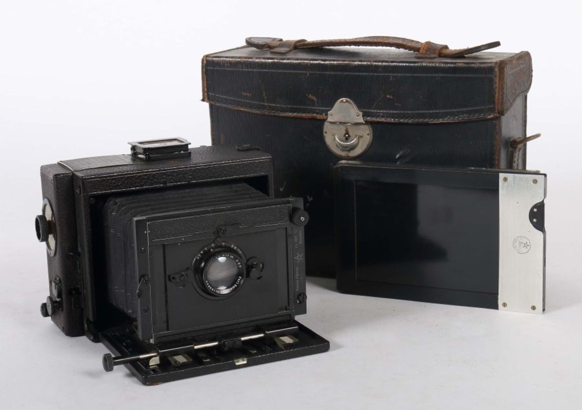 Bodenlaufkamera "Stereo-Palmos" | Mono-VersionICA AG, Dresden, um 1915, für Platten im Format 90x120