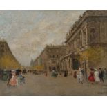 Berkes, AntalBudapest 1874 - 1938 ebenda, ungarischer Maler. "Boulevard in Budapest", belebte