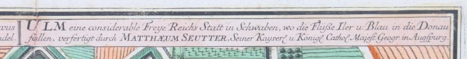 Seutter, Matthäus (nach)1678 - 1757. Zeichner, Kupferstecher, kaiserlicher Geograph und - Bild 3 aus 3