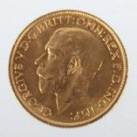 Sovereign-GoldmünzeGroßbritannien, 1911, Gold 917, ca. 7,99 g, averse mit Seitenprofil des George