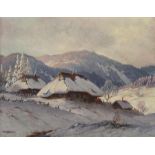 Hauptmann, KarlFreiburg 1880 - 1947 Todtnau, deutscher Maler. "Dorf im Winter",