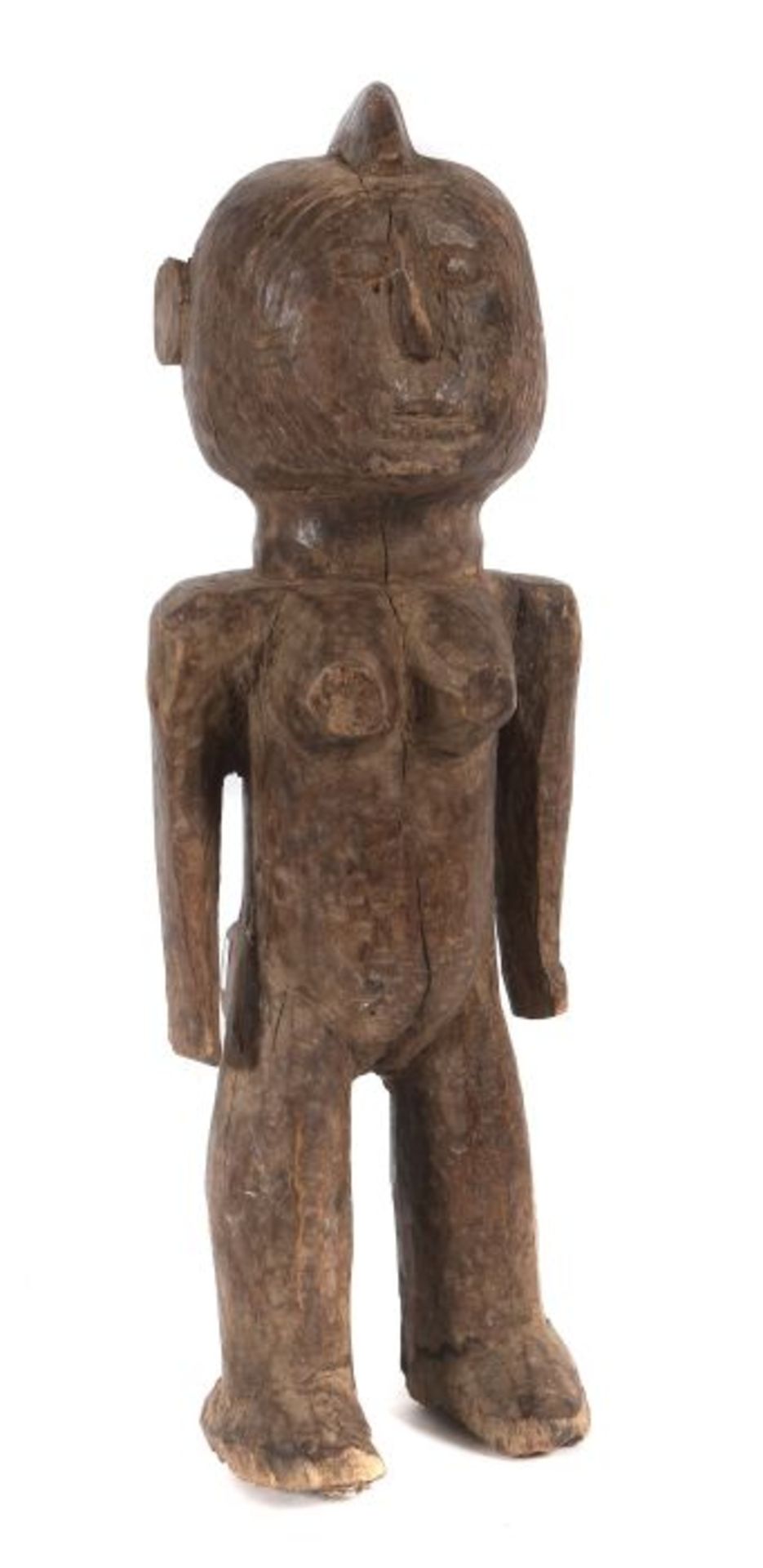 Weibliche Standfigur der MossiBurkina Faso, Holz, H: 48 cm.- - -25.00 % buyer's premium on the