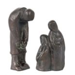 Hagemann, GustavEngelstedt 1891 - 1982 ebenda, deutscher Maler und Bildhauer. 2 stilisierte Figuren: