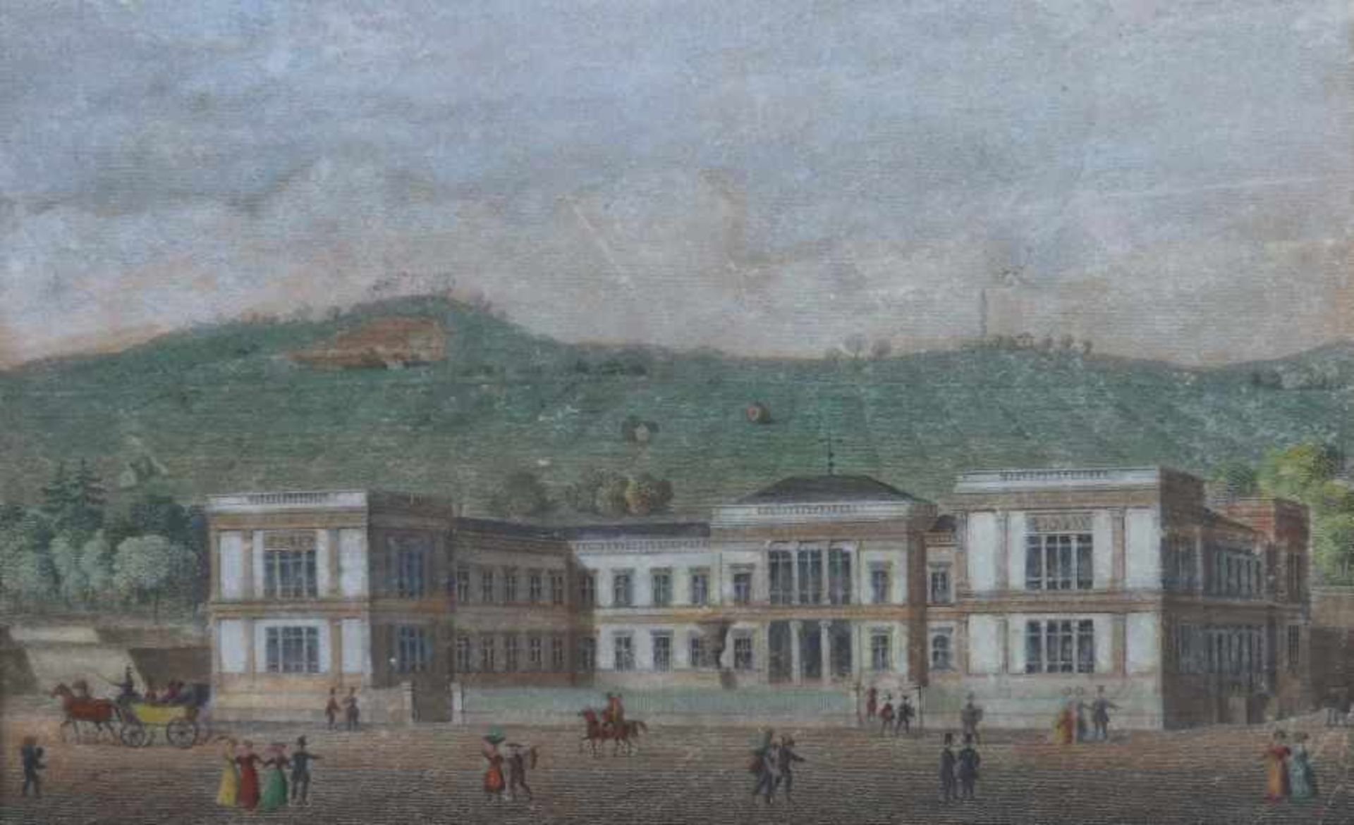 Pobuda, WenzelBöhmen 1797 - 1847, Stahlstecher und Lithograph. "Kunstgebäude", Teilansicht der