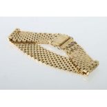 ArmbandItalien/Vincenza, wohl 1970er Jahre, Gelbgold 750, mehrgliedriges, flaches Armband (B: ca.1,5