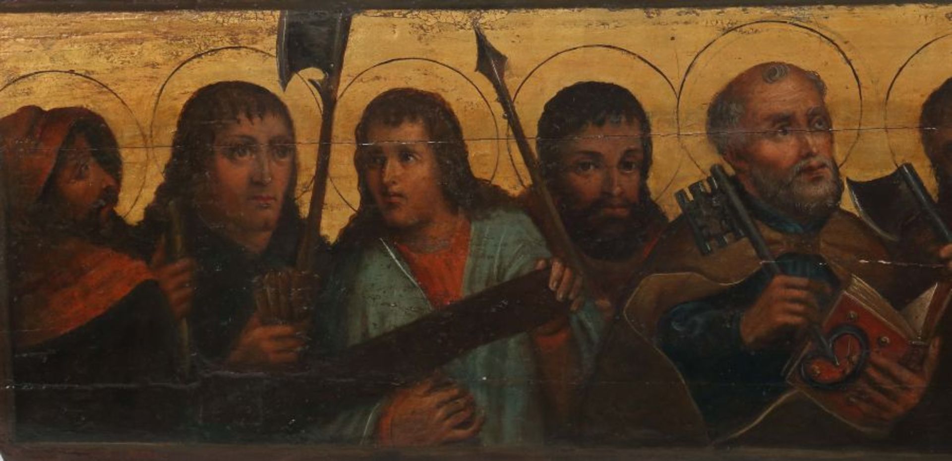 Kirchenmaler des 18. Jh."Jesus und die Aposteln", im Zentrum Jesus als Weltenherrscher, rechts und - Bild 3 aus 5
