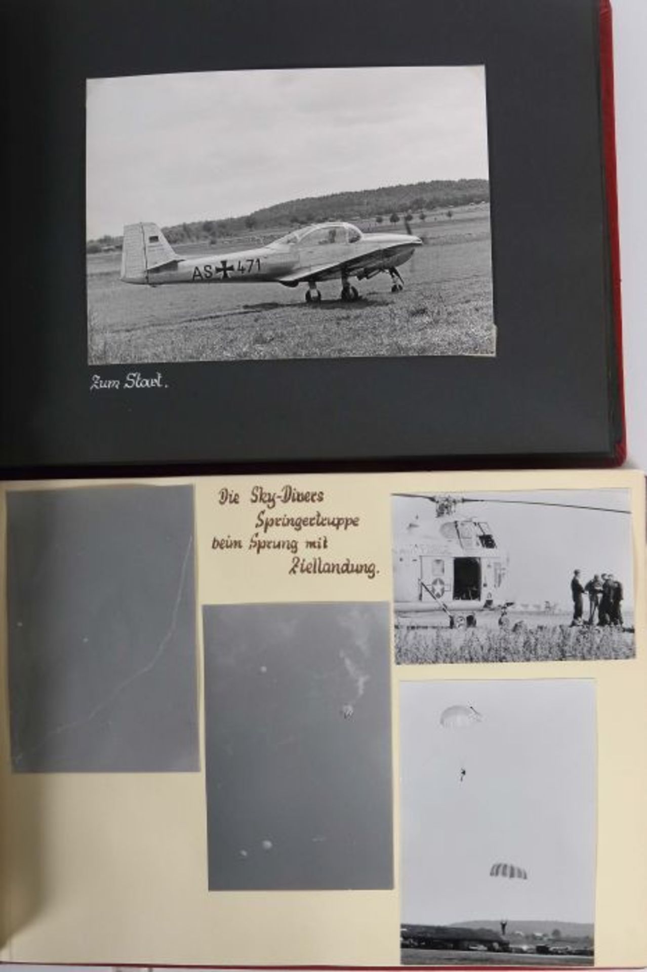 2 FotoalbenDeutschland, um 1960, zahlr. s/w-Fotografien, u.a. Flugzeuge, Interieurs, Motorsport, - Bild 4 aus 7