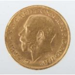 Sovereign-GoldmünzeGroßbritannien, 1911, Gold 917, ca. 7,99 g, averse mit Seitenprofil des George