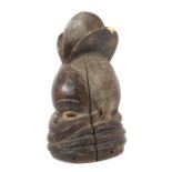Janusköpfige Sowei-Helmmaske der MendeSierra Leone, Holz, geschwärzt, H: 50 cm.- - -25.00 % buyer'