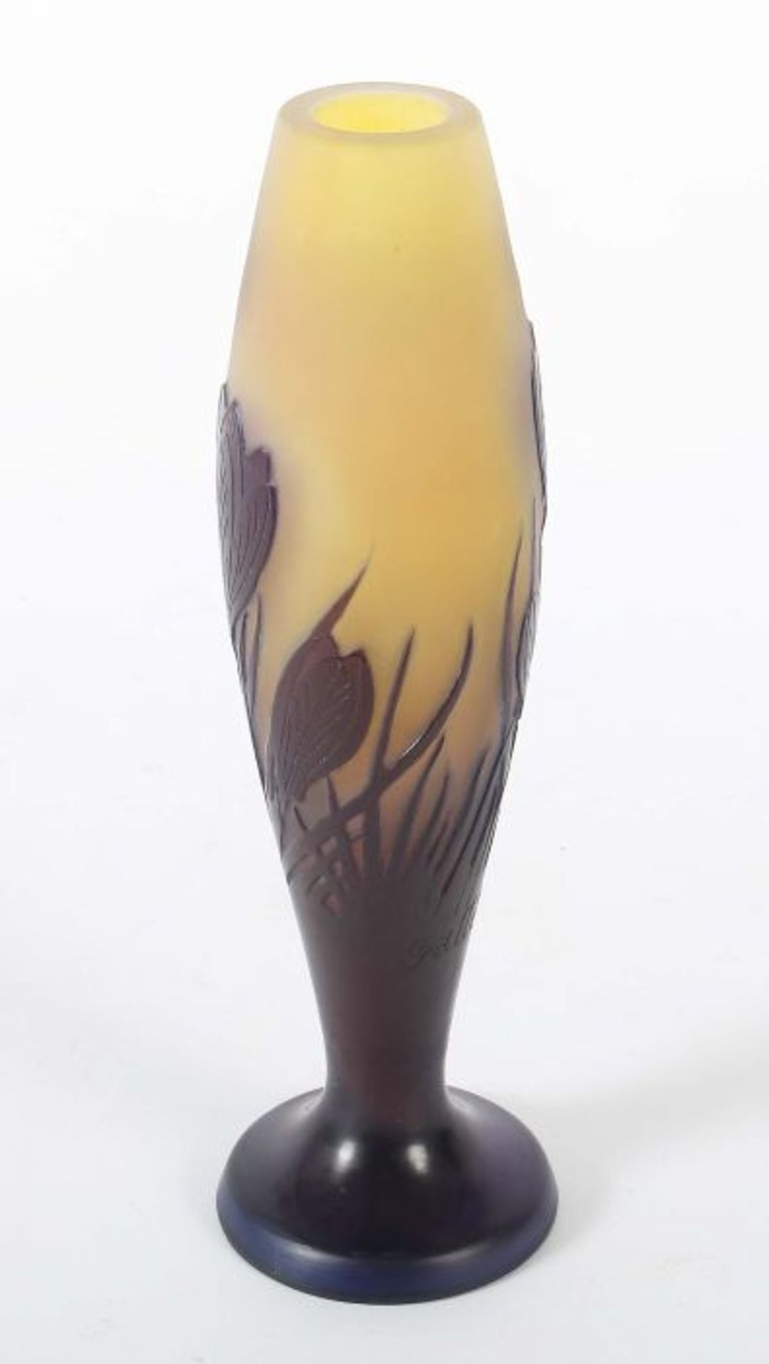 Vase "Crocus"Émile Gallé, Nancy, 1906-14, formgeblasenes Überfangglas, farblos, - Bild 4 aus 4