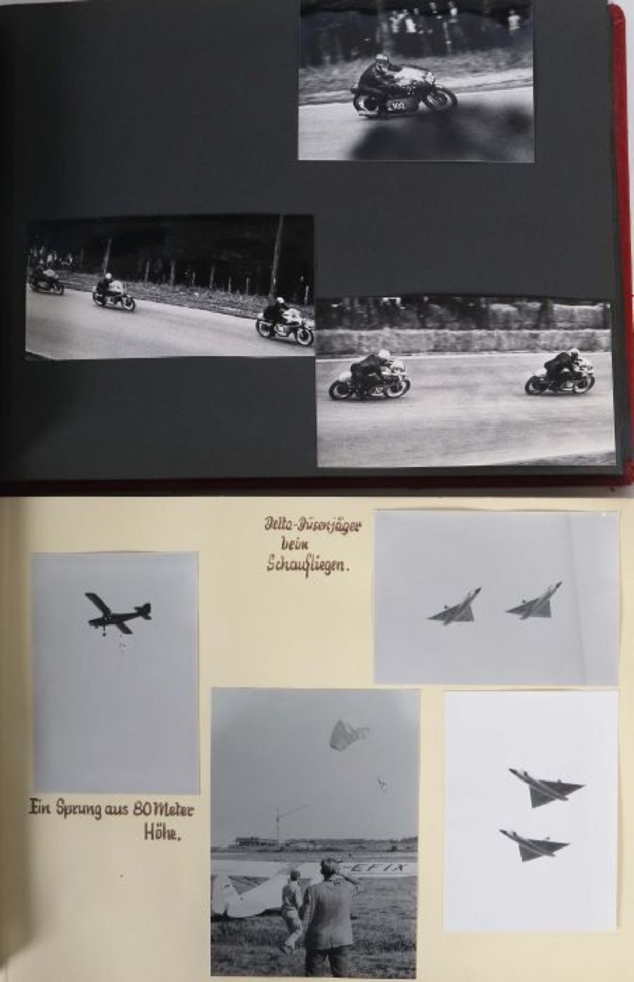 2 FotoalbenDeutschland, um 1960, zahlr. s/w-Fotografien, u.a. Flugzeuge, Interieurs, Motorsport, - Bild 5 aus 7