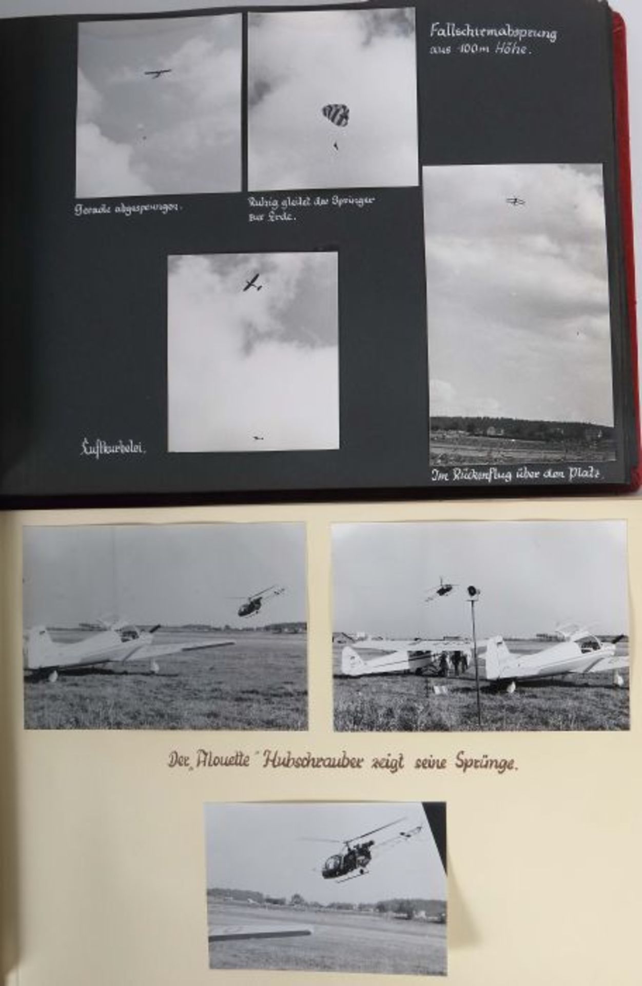 2 FotoalbenDeutschland, um 1960, zahlr. s/w-Fotografien, u.a. Flugzeuge, Interieurs, Motorsport, - Bild 3 aus 7