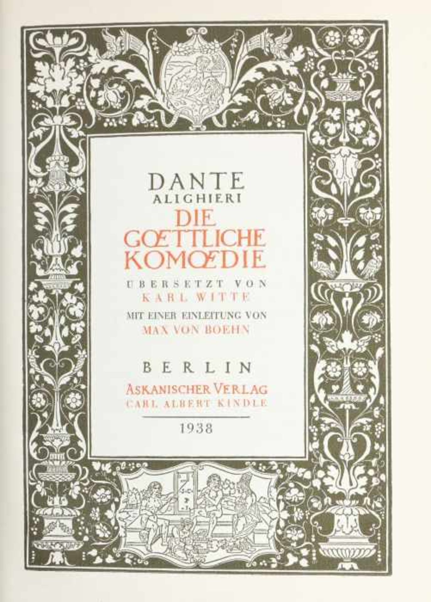 Dante AlighieriDie göttliche Komödie, Berlin, Askanischer Verlag, 1938, mit zahlr. Abb. und - Bild 2 aus 3