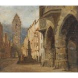 Weysser, Karl (attr.)Durlach 1833 - 1904 Heidelberg, badischer Landschafts- und Architekturmaler. "