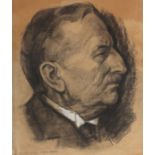 Portraitdarstellung "Sven Hedin"gezeichnet von Prof. Edmund Schäfer-Osterhold (1880-1959) während