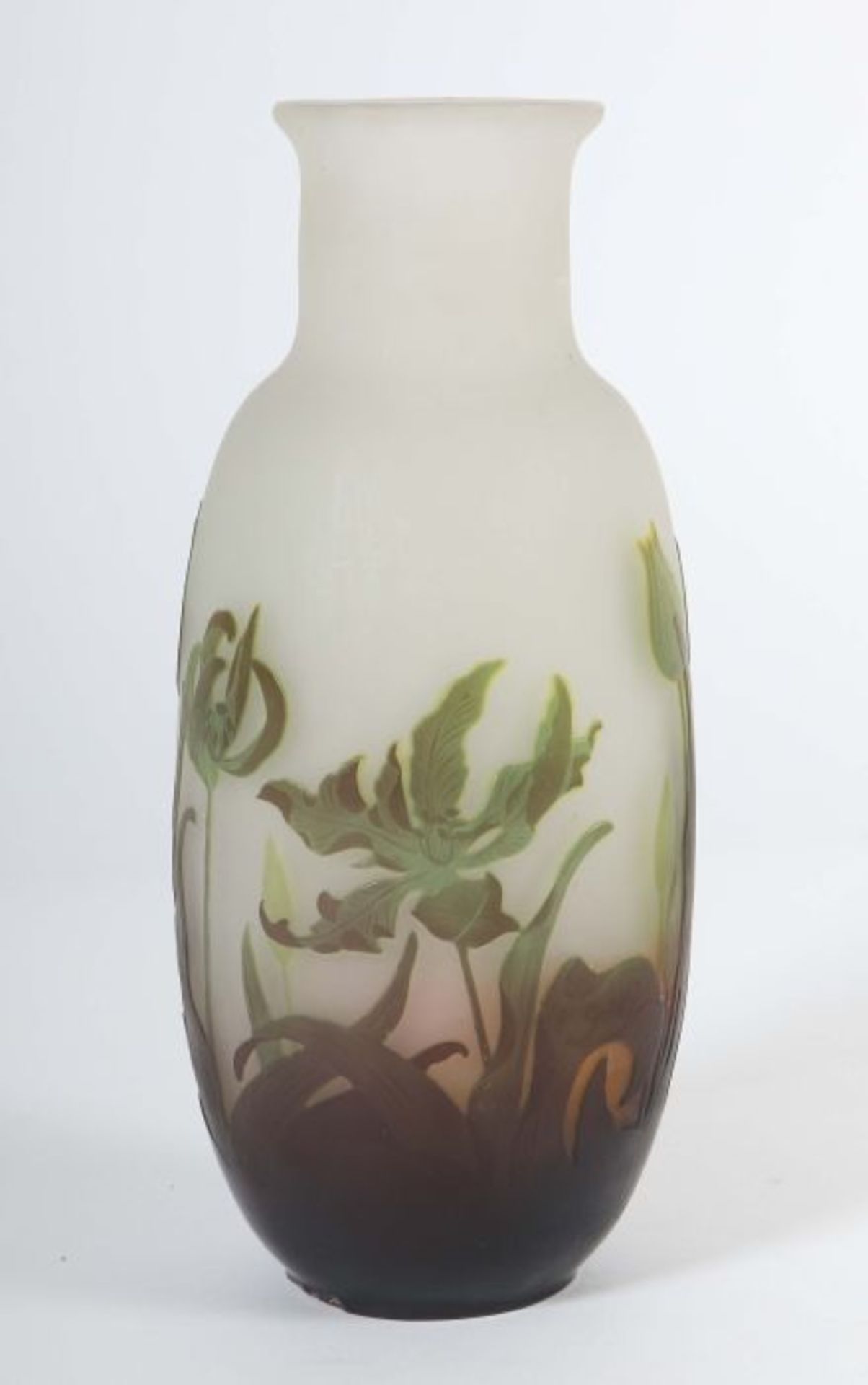 Vase "Tulipe"Émile Gallé, Nancy, 1920/25, Überfangglas, formgeblasen, geätzt und geschnitten, - Bild 3 aus 6