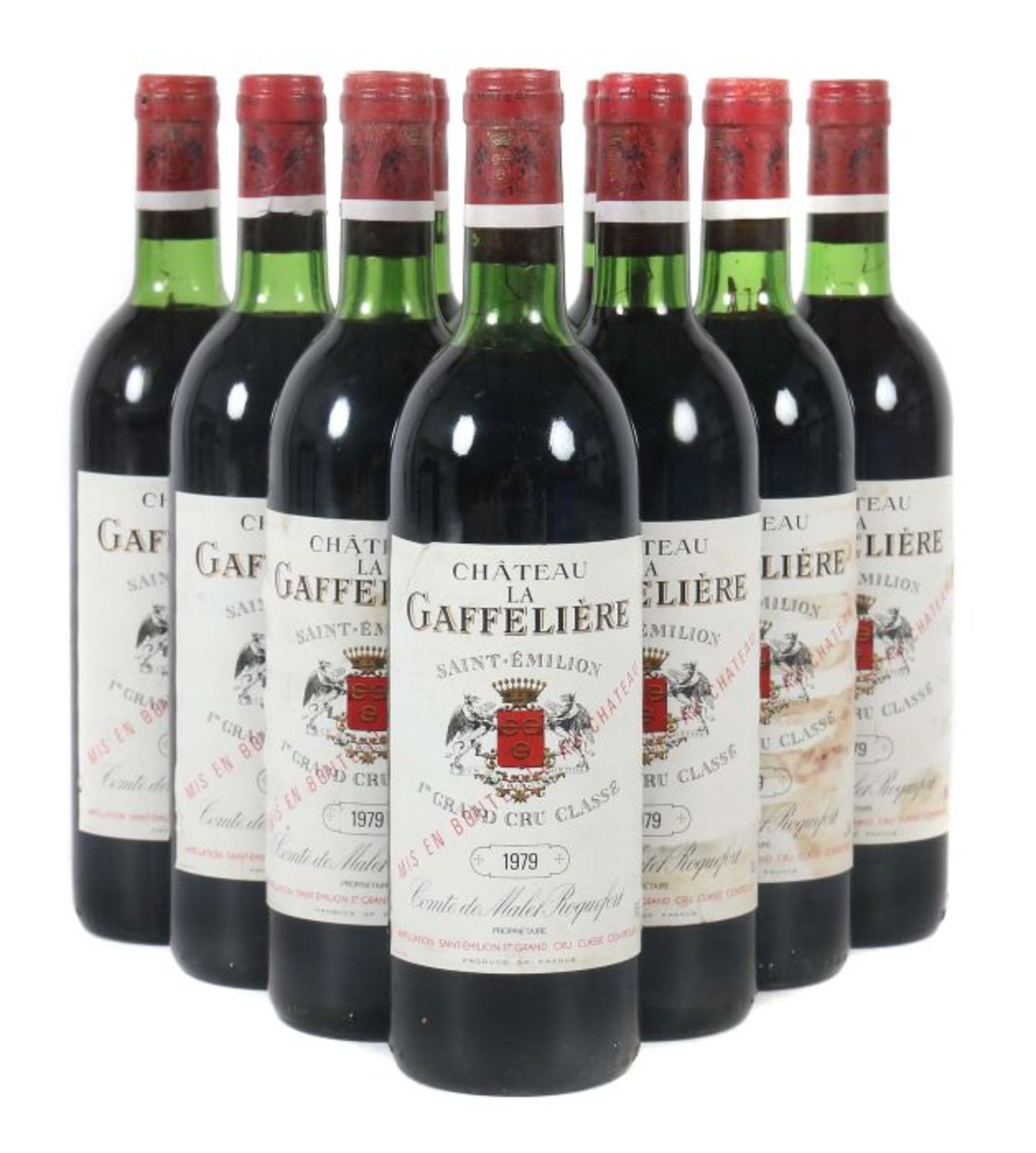 10 Flaschen Château la GaffelièreSaint-Émilion, 1er Grand Cru Classé, Comte de Malet Roquefort,