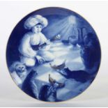 Märchen-Wandteller "Der kleine Muck"Meissen, 1986, Porzellan, Aquatinta, Goldhöhung und -rand, runde