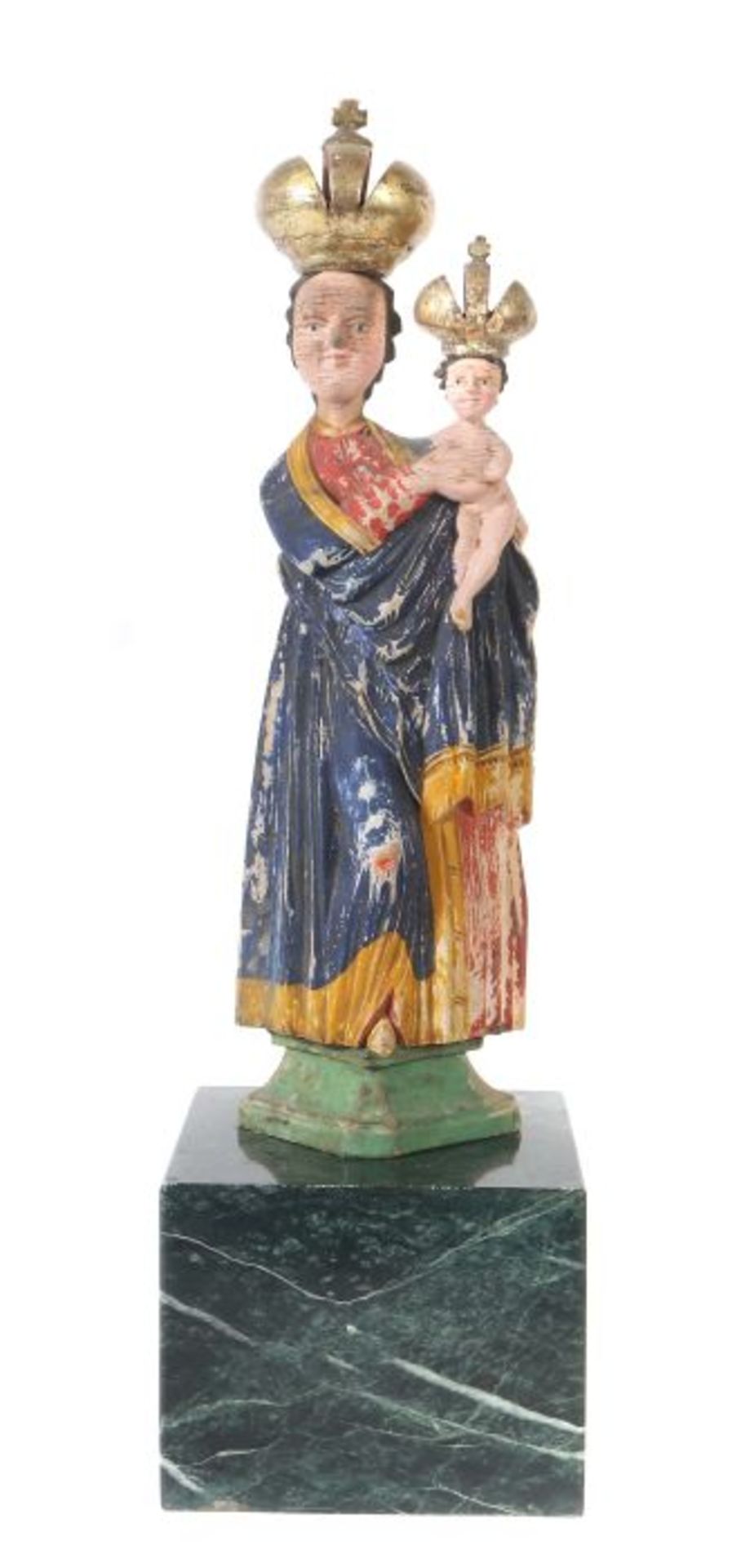 Bildschnitzer 19./20. Jh."Madonna vom Heiligen Berg zu Pribram (Böhmen)", Holz, polychrom gefasst,