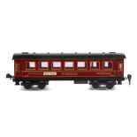 Mitropa-WagenMärklin, Spur 0, 1 x 1842 Speisewagen "Mitropa", rot, BZ 1930-37, 2 Zuglaufschilder,