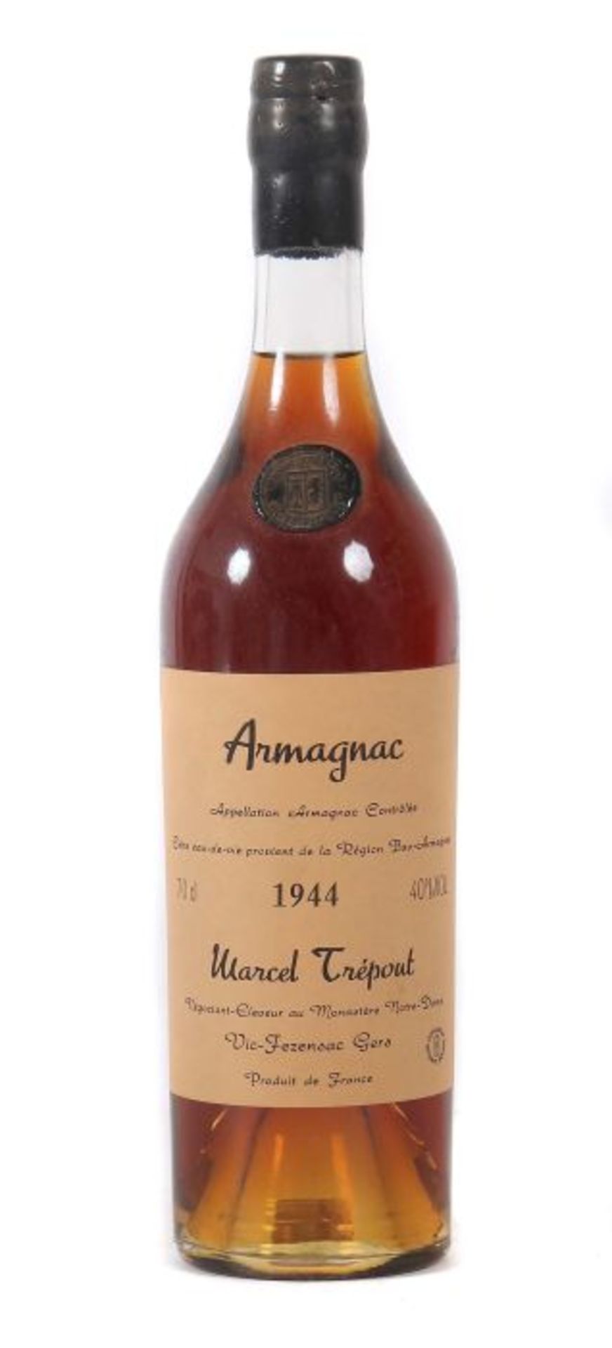 ArmagnacMarcel Trépout, Vic-Fezensac, 1944er JG, Abfüllung 2004, 40% vol., 0,7 l.- - -25.00 %